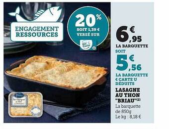 Hyper U Lasagne au thon offre