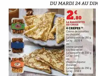 Hyper U 4 crêpes offre