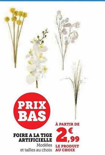 Hyper U Foire à la tige artificielle offre