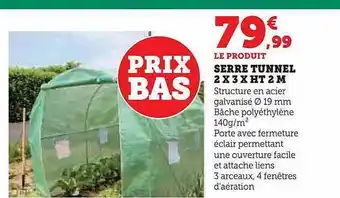Hyper U Serre tunnel 2 x 3 x ht 2 m offre