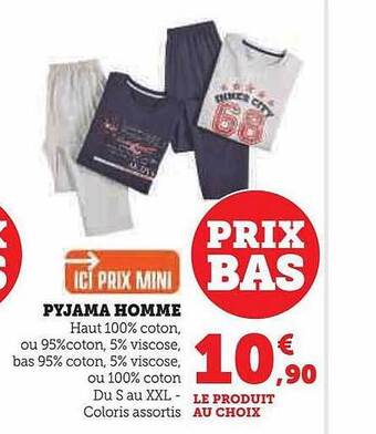Hyper U Pyjama homme offre