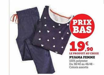 Hyper U Pyjama femme offre