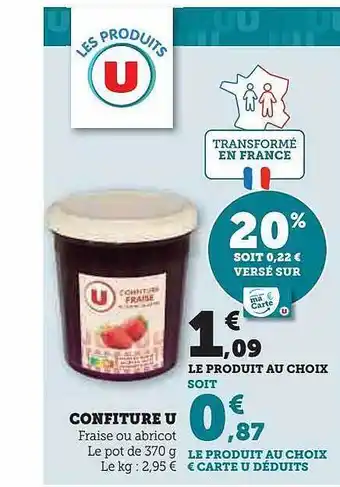 Hyper U Confiture u offre