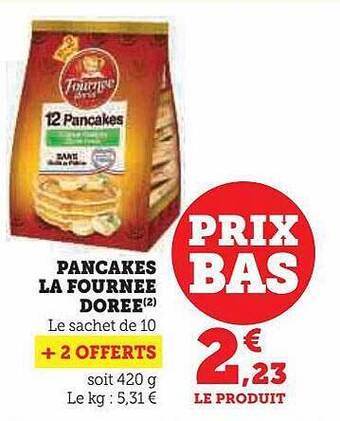 Hyper U Pancakes la fournée dorée offre