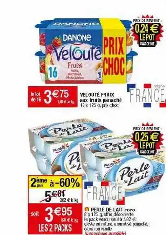 Migros Velouté fruix aux fruits panaché, perle de lait coco offre