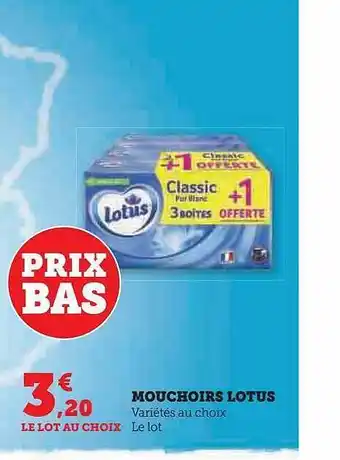Mouchoirs lotus