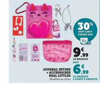 Hyper U Journal intime + accessoires real littles offre