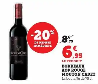 U Express Bordeaux aop rouge mouton cadet offre