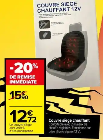 Carrefour Couvre Siège Chauffant offre