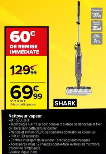 Carrefour Nettoyeur Vapeur offre