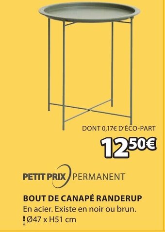 JYSK Bout De Canapé Randerup offre