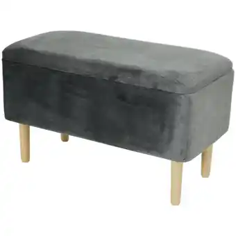 Banc de rangement en velours