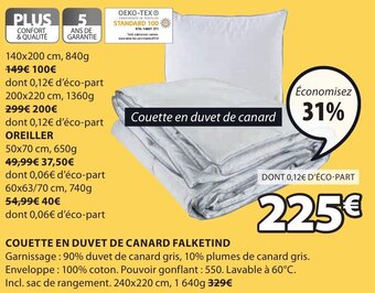 JYSK Couette en Duvet de Canard Falketind offre