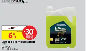 Intermarché Liquide De Refroidissement -25 Lumi'Car offre