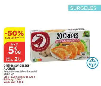 Bi1 Crêpes surgelées auchan offre