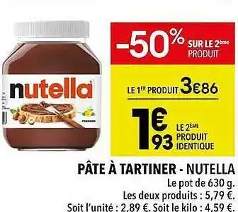 Supeco Pâte à tartiner - nutella offre
