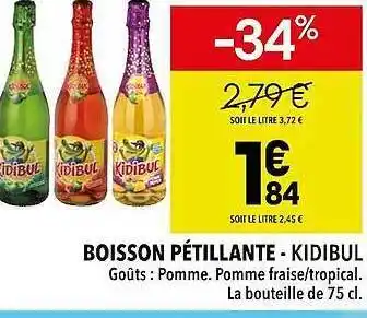 Supeco Boisson pétillante - kidibul offre