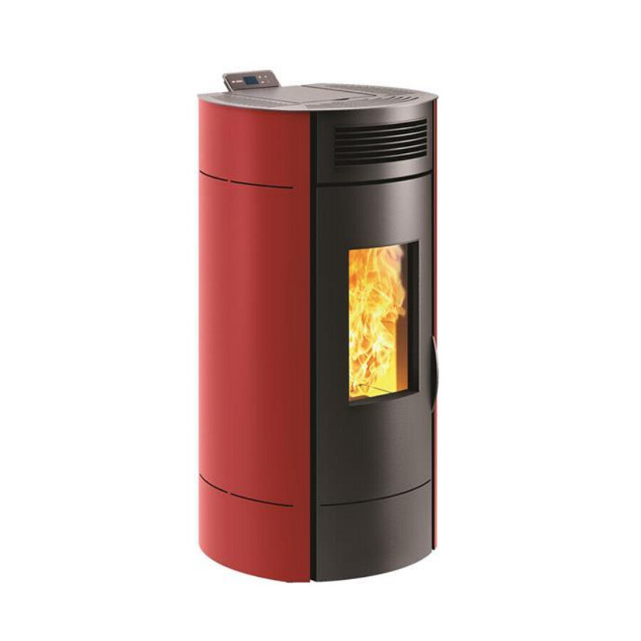 Intermarché Poêle à granulés de bois 9.5kw rouge - p941977 offre