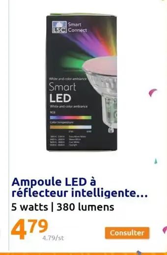 Action Ampoule led à réflecteur Intelligente offre