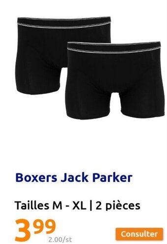 Action Boxers Jack Parker offre