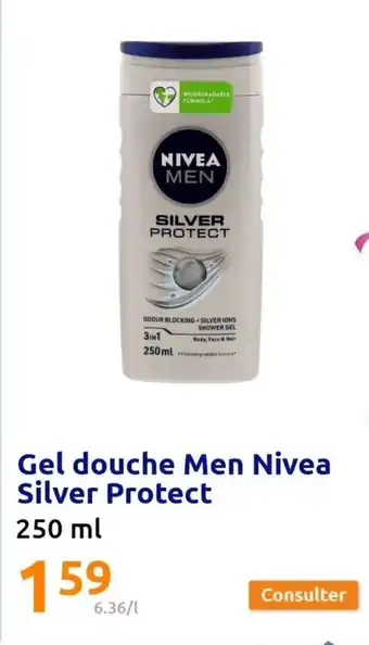 Action Gel Douche Men Nivea Silver Protect offre