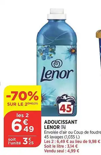 Bi1 Adoucissant lenor offre