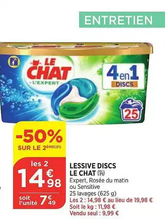 Bi1 Lessive discs le chat offre