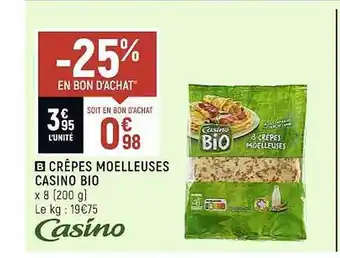 Crêpes moelleuses casino bio