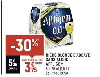 Casino Shop Bière blonde d'abbaye sans alcool affligem offre