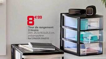 Gifi Tour de rangement 3 tiroirs offre