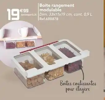 Gifi Boîte rangement modulable offre