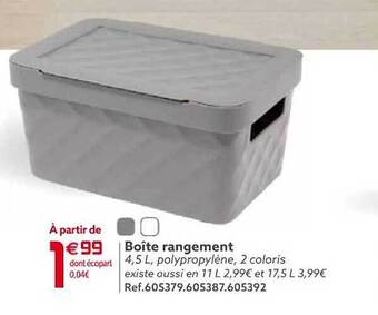 Boîte rangement