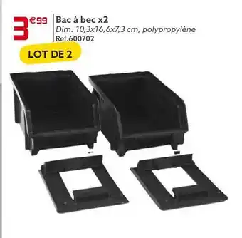 Gifi Bac à bec x 2 offre