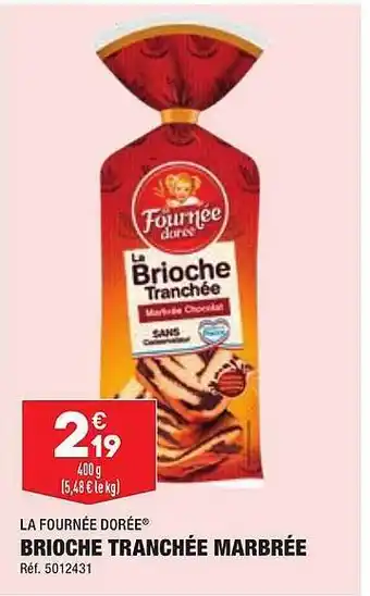ALDI Brioche tranchée marbrée la fournée dorée offre