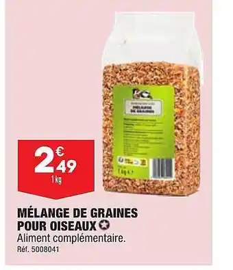 ALDI Mélange de graines pour oiseaux offre