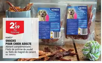 ALDI Snacks pour chien adulte roméo offre