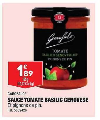 ALDI Sauce tomate basilic genovese garofalo offre