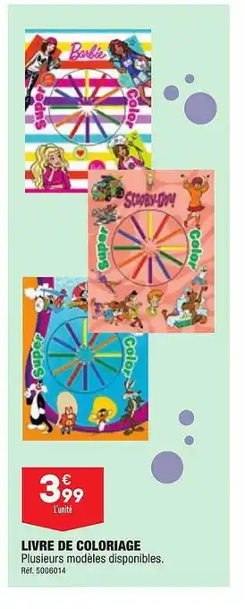 ALDI Livre de coloriage offre