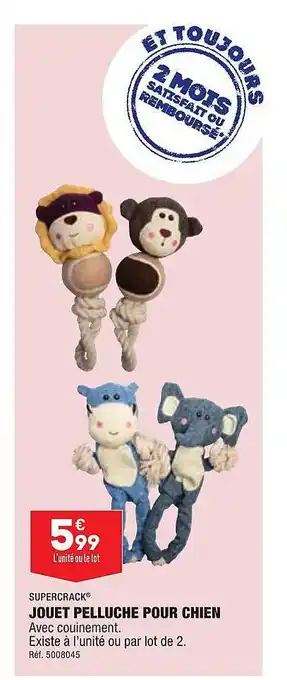 ALDI Jouet peluche pour chien super crack offre