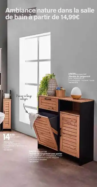 Gifi Meuble de rangement, dérouleur, meuble de rangement avec panier offre