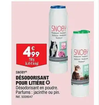 ALDI Désodorisant pour litière snoby offre