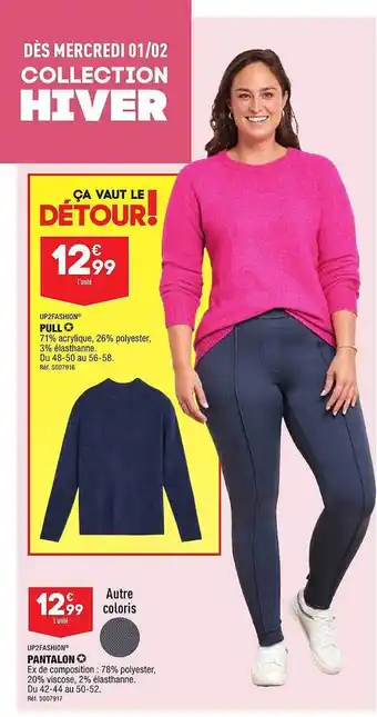 ALDI Pull up2fashion, pantalon up2fashion offre