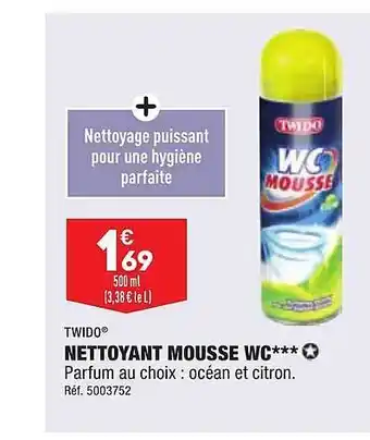 ALDI Nettoyant mousse wc twido offre