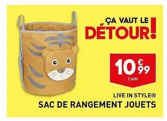 ALDI Sac de rangement jouets live in style offre