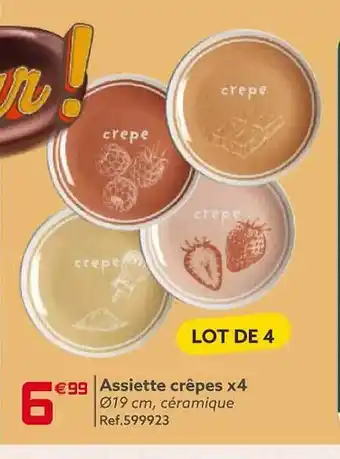 Gifi Assiette crêpes x4 offre