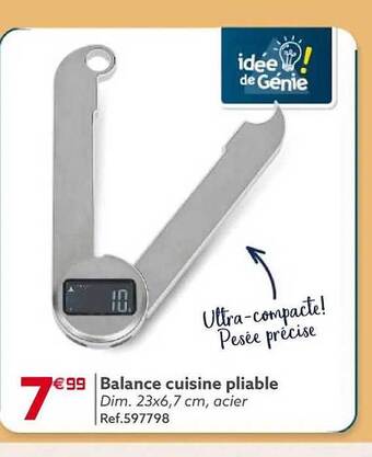Gifi Balance cuisine pliable offre