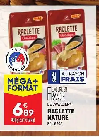 ALDI Raclette nature offre