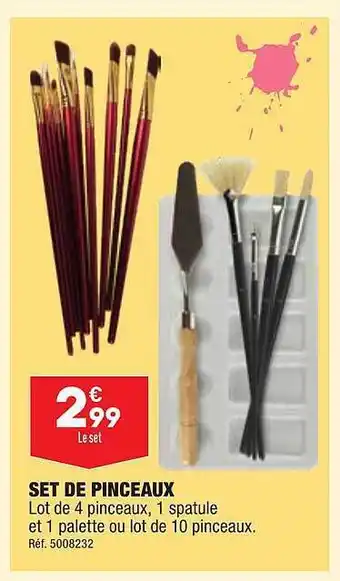 ALDI Set de pinceaux offre