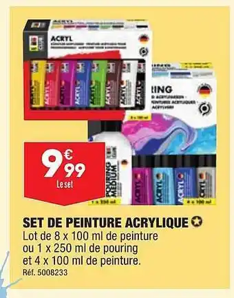 ALDI Set de peinture acrylique offre
