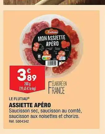 Assiette apéro le flutiau